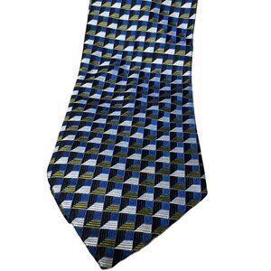 Bachrach Italian Silk Tie – 3D Geometric Illusion